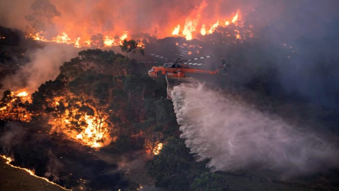 کاهش دمای هوا در استرالیا نتوانست مانع آتش‌سوزی گسترده شود