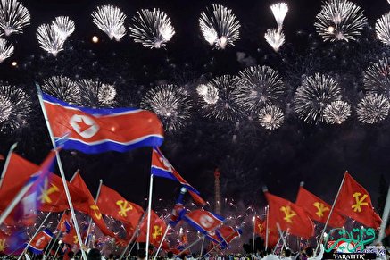 نمایش قدرت نظامی کره شمالی در رژه شامگاه